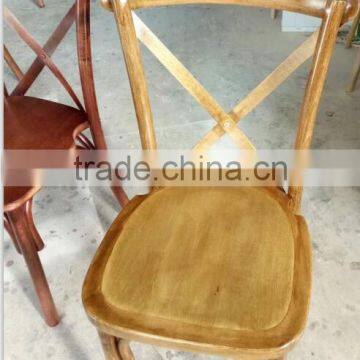 Cross Back Wood Chair Seat Replacement Dining Chair photo-3