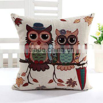 Decorative Pillowcase Capa de Almofadas Owls Linen Vintage Cushion Sofa Throw Pillows Cojines Cushions Home Decor photo-2