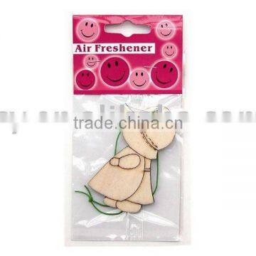 scented die cut wood air freshener with anti-bacterial material of cute shape