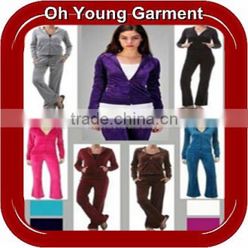 wholesale cheap velvet long sleeve pants zip up plus size track suits for women