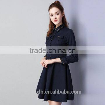 New Winter Embroidery Office Dress for Women Work Wear Lady Formal photo-2