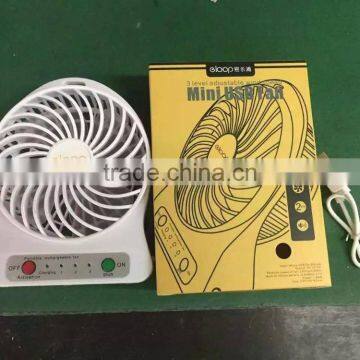 BHNUSBF0716934 Desktop USB Fan, Mini Table Fan DC 5V Portable Mini Fan ,rechargeable Usb GIFT Fan With LED Light