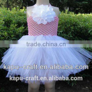 Wholesale Boutique Girls Tutu Outfits, Princess Crochet 6 Inch Tutu Flower Kids Dress photo-2