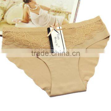 Ice Silk Seamless Lingerie Front Sexy Lace Women's Panties Smooth Soft Ladies Panties photo-2