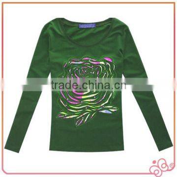 High Quality Wholesale Fashion Casual Long Sleeve T Shirts Wear For Women Custom Printing