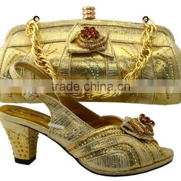 Personalized Design Good Quality Shiny Elegant Female Shoes and Matching Bags Lady Dress Matching Shoes and Bags MG1094 photo-3