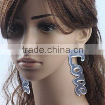 New Design Acrylic LOVE Letter Earrings 2015 Punk Earring Jewelry Hip Hop Custom Acrylic Letter Earring photo-2