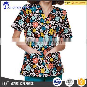 2016 Fashion Printed Design Hospital Nurse Scrubs Uniforms photo-1