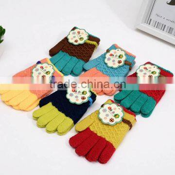 TC13023 Wholesale Knit Kids Gloves New Style Cheap Winter Fleece Long Gloves for Kids photo-3