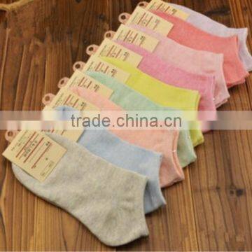 zm40575b factory price solid color women socks ladies cotton low-cut liners socks