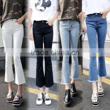 zm40636b women new fashion jeans ninth pants ladies summer bell-bottoms trousers