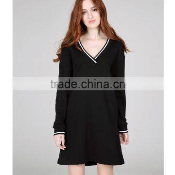 long sleeve casual summer women dress cotton