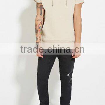 Hotsale Design Cotton Fleece Pocket Zip Plain Solid Color Pullover Short Sleeve Plain Hoodies Wholesale Made in China photo-5