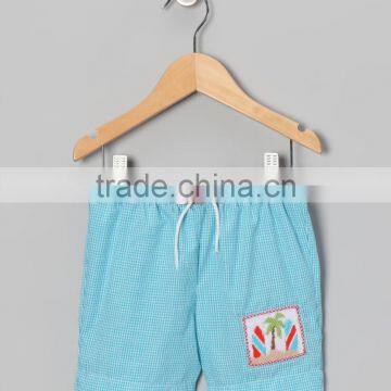 Smocked boy swim trunks - infant and toddler