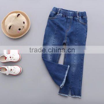 S33430W Girls Denim Pants Baby Jeans Soft Side Leg Trousers