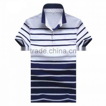 Customized classic short sleeve stripe men polo shirt 2016