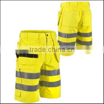 hi-vis short pants ,safety work shorts pants with reflective tape