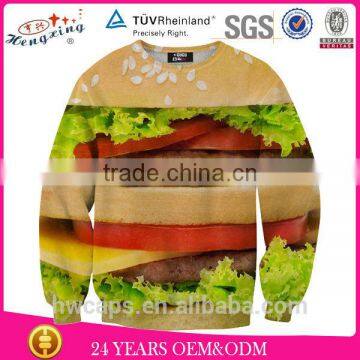 High quality custom graphic printing cotton custom man sweater