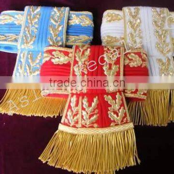 Highland Embroidered Sashes,Bullion Wire Masonic Embroidered Sashes