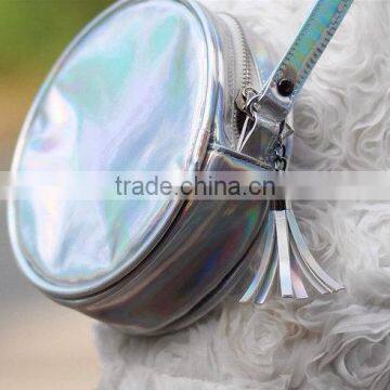 High Quality Holographic Silver Round Pouch Bag photo-4