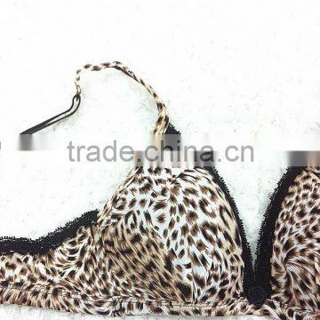 Leopard Grain Fashion Spandex Bra Sexy Bra Underwear Custom Bra Manufacture photo-2