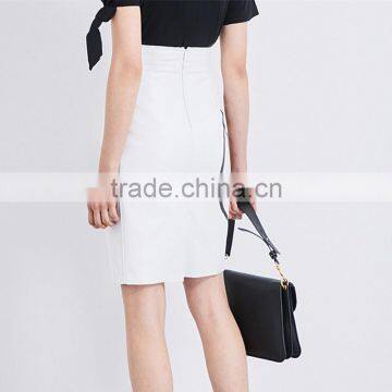 Girls Wearing Images Tight Faux Leather Short Pencil Skirt With Dancing Wolves photo-3