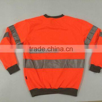 100% Polyester Inner Brush Fleece hi Vis Sweatshirt Meet EN ISO20471 photo-6