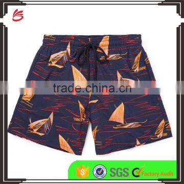 2017 hot sale summer shorts men beach Mid-Length Embroidered custom made 100% nylon Swim Shorts wholesale