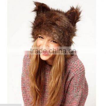 Europe and the United States cute animal ears fake fur hat holly hat Halloween hat