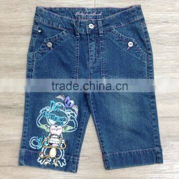 7-16 cotton/poly/spandex bobby jack girls denim capri #9R5520