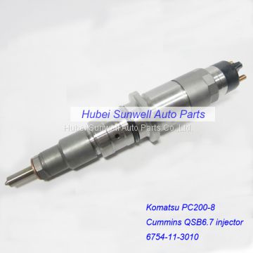 Komatsu PC200-8 excavator injector 6754-11-3010 Cummins QSB6.7 injector 5263262