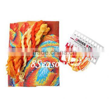 Hot Fashion Multicolor Flower Pattern Square Throw Pillow Cotton Beautiful Needlework Cross Stitch photo-2