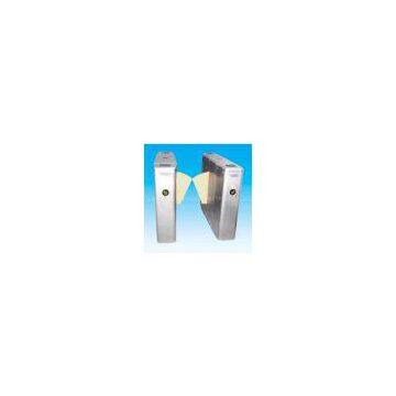 Security gate flap barrier with arms auto lock, self examine and alarm function