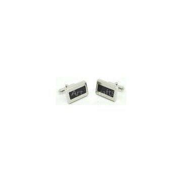 Rectangle Carbon Fiber Cufflinks For Man \' s with 304 # Stainless Steel