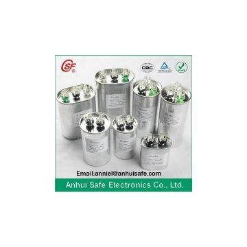 air condition CBB65 capacitor 120UF 100UF 90UF 80UF 440VAC 500VAC Round oval type aluminum case p1p2 quality