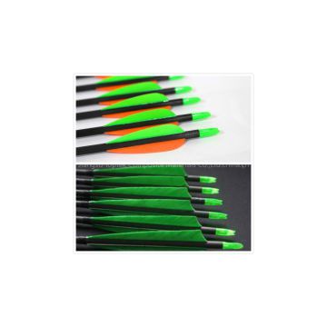 green vane carbon arrow shaft, shooting arrow, archery arrow, hunting arrow, spine 500 arrow