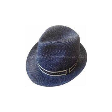 Cheap High Quality Custom Made Paper Straw Fedora Hat for Promotion