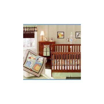 Cheap China Embroidery Monkey Baby Boy Crib Bedding Set