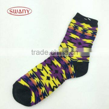 High level best price colorful striped tube cotton sock