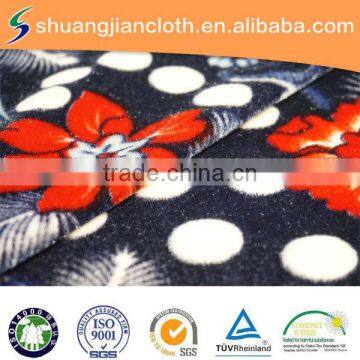four-way stretch printed spun velvet home textile fabric
