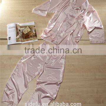 Fancy Texture Wholesale Hotel Satin Silk Bathrobe photo-2