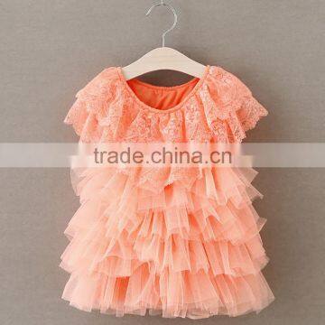 Birthday party children dress summer lace kids dresses for girls 2016 M6060403