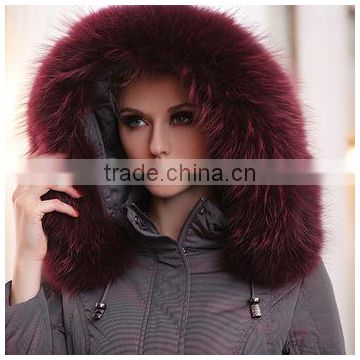 Genuine quality raccoon fur hood for coats / raccoon fur trim for hood