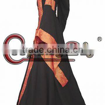 Long Trumpet Sleeve Hooded Collar ROCOCO Ball Grown Gothic Medieval Victorian Dress Costume photo-4