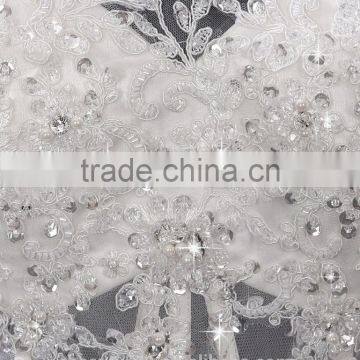 2017 Hot Sale Bridal Wedding Dress The Court is Elegant Long Sleeves Beaded Mermaid Lace Wedding Dress F12802 photo-5