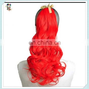 Womens Cosplay Fancy Dress Red Sexy Long Curly Ponytail Hair Extensions HPC-0139