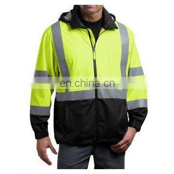 Cheap Men's Yellow Black Safety Jacket