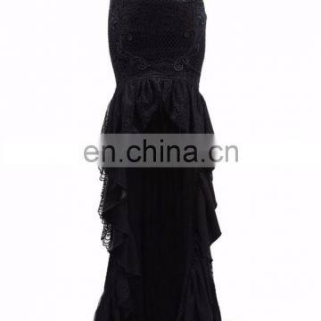 Q-238 Punk Rave gothic black high-low fishtail mermaid skirt