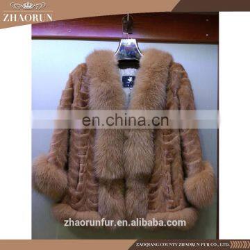 2017 new Winter Fur Coat / Multicolor Mink Fur Coat with low price