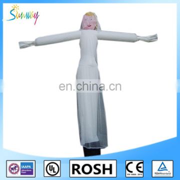 happiness white bride inflatable air dancer, sky dancer for activity